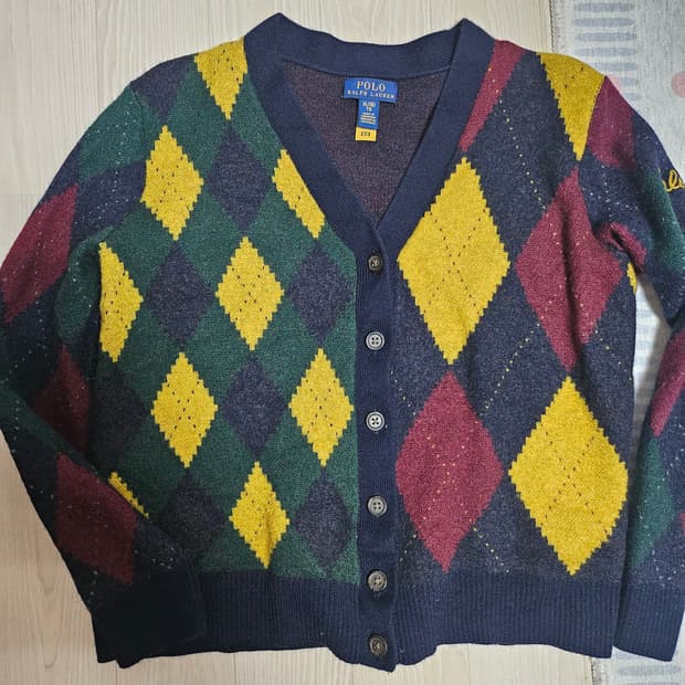랄프로렌 아가일 패턴 가디건 키즈