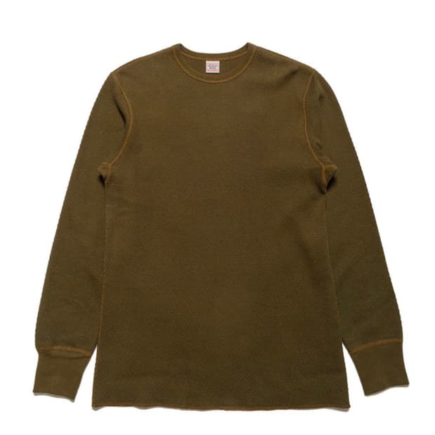 [XL] 리얼맥코이 US ARMY 밀리터리 써멀 와플 롱 슬리브 올리브