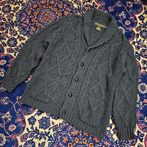 이니스크레프트 in IRELAND 메리노울 100% 숄카라 가디건