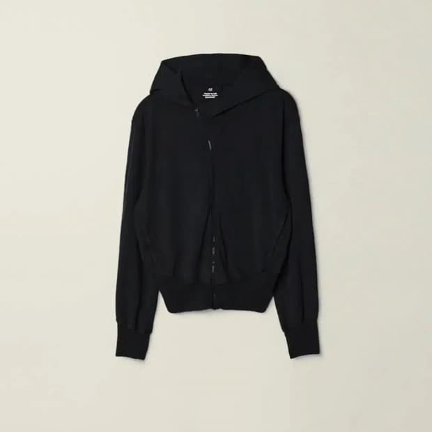 L)ee 누마레 커브드 후드집업 블랙