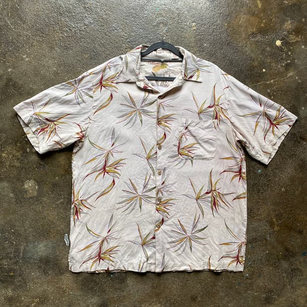 빈티지 플라워 반팔 셔츠