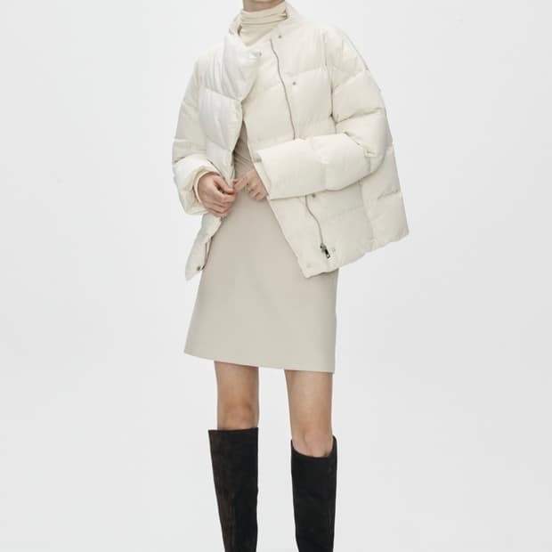 SIE 시에 이브 숏 구스다운 패딩 아이보리