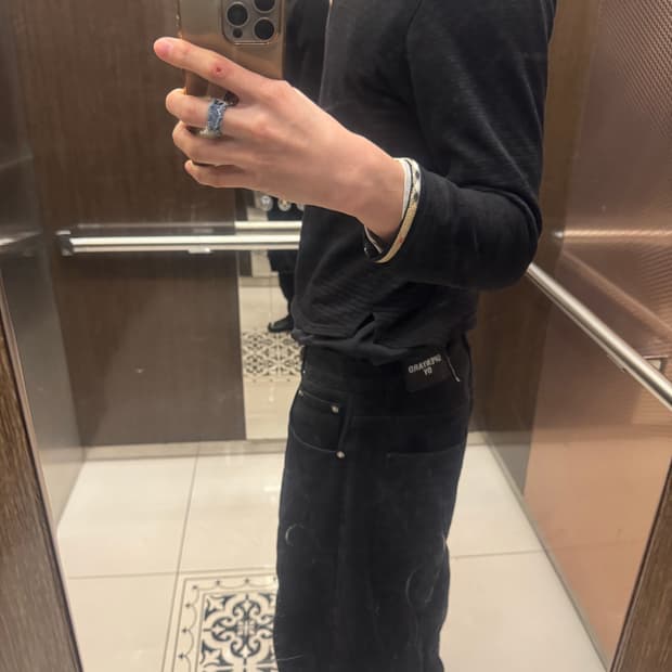 버버리 골프 블랙 m사이즈 반집업 니트 