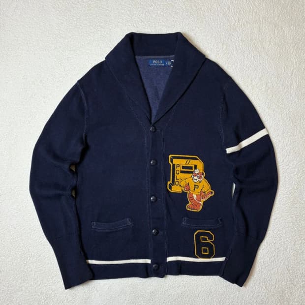 폴로 랄프로렌 10's 타이거패치 숄카라 니트 가디건 PN6351