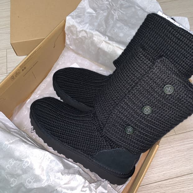 어그 니트부츠 블랙 새상품 풀박