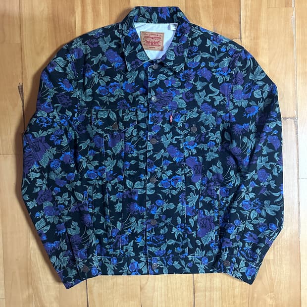 슈프림 x 리바이스 3rd 트러커 로즈 플로랄 플로럴 자켓