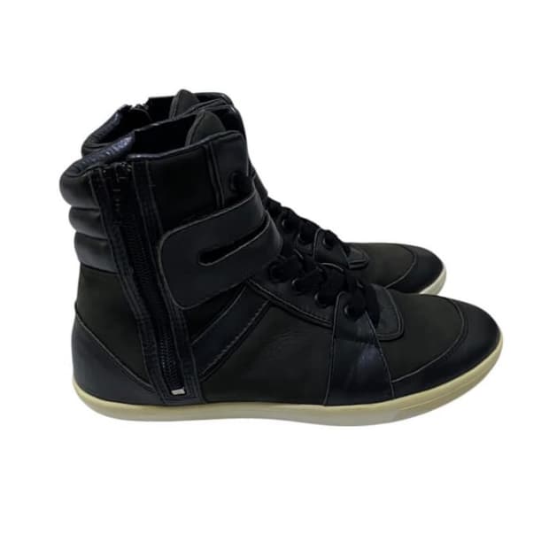 요지야마모토 와이즈 하이컷 레더 스니커즈