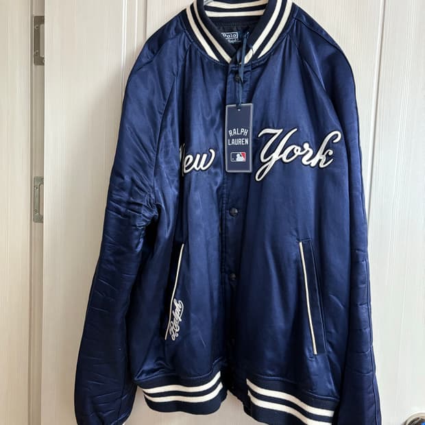 랄프로렌 X 뉴욕양키스 새틴 바시티 자켓(XL, 레어템)