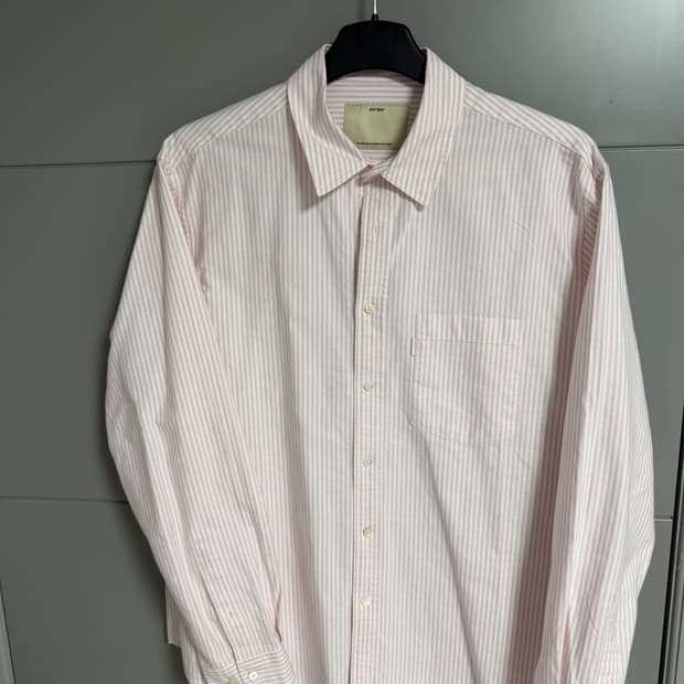 pottery pink stipe shirt (XL)