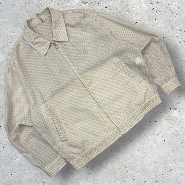 [100] 입생로랑 뿌르 옴므 린넨 체크 패턴 자켓 D826