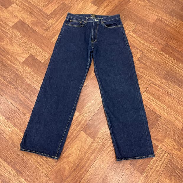 아웃스탠딩 와이드 셀비지 데님 팬츠