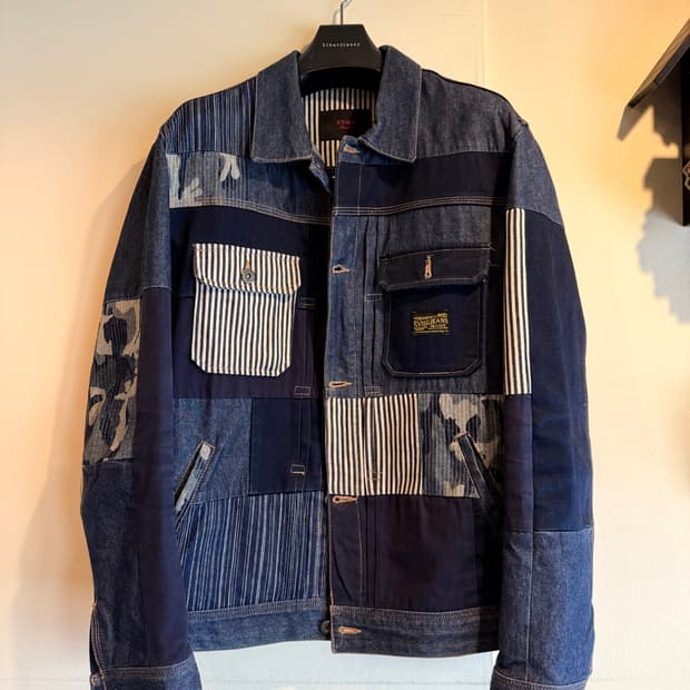 EVISU 패치워크 데님 자켓