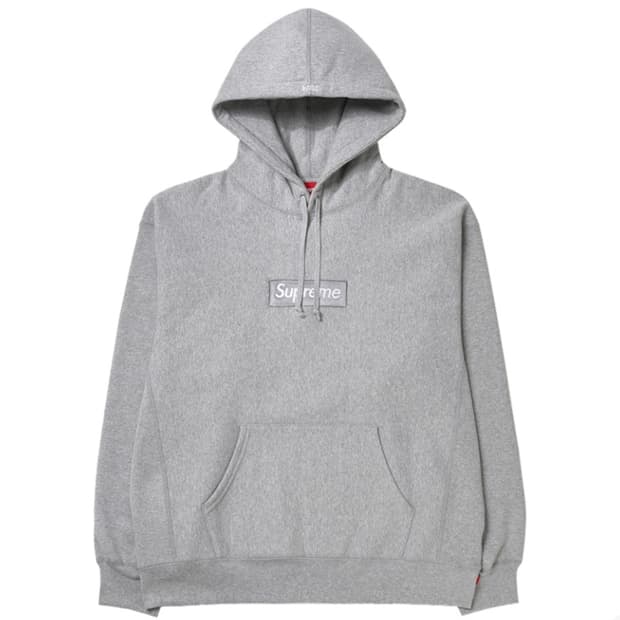 24fw 슈프림 박스로고 후드 헤더 그레이[XL]