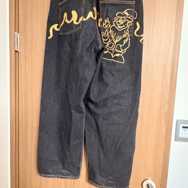 (A급) 위캔더스 드워프 데님 팬츠 블랙 L사이즈