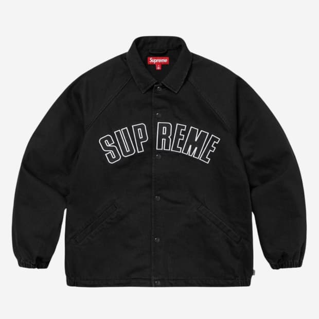 슈프림 데님 코치자켓 블랙 L