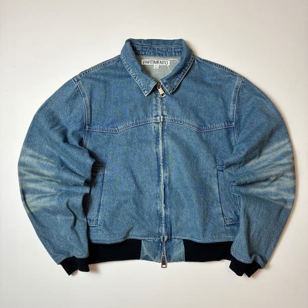 파르티멘토 워시드 투웨이 데님 블루종 자켓 PN9134