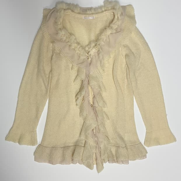 axes femme 아이보리 퍼 니트