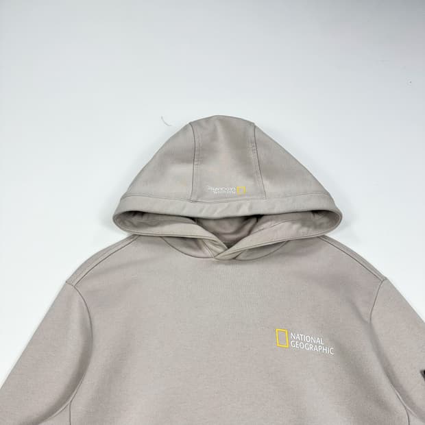 내셔널지오그래픽 와펜 아이보리 후드티 (M)