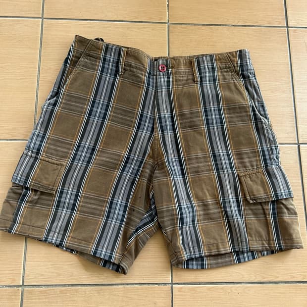 00‘s 스투시재팬 체크 카고쇼츠 