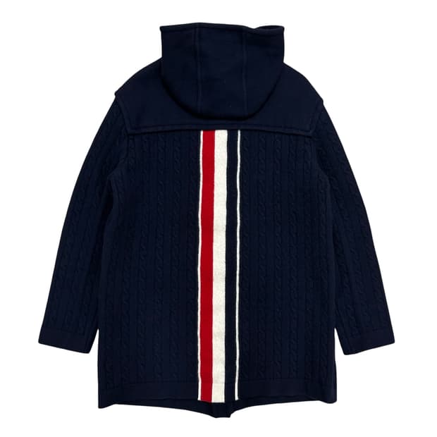 톰브라운 센터백 삼선 인타르시아 스트라이프 울 더플 코트(2)