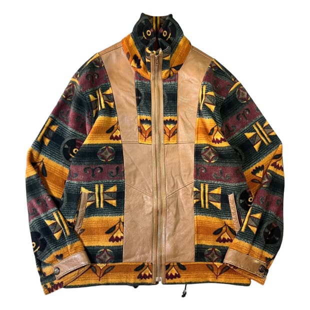 VINTAGE 빈티지 NZ 양가죽 에스닉 플리스 자켓