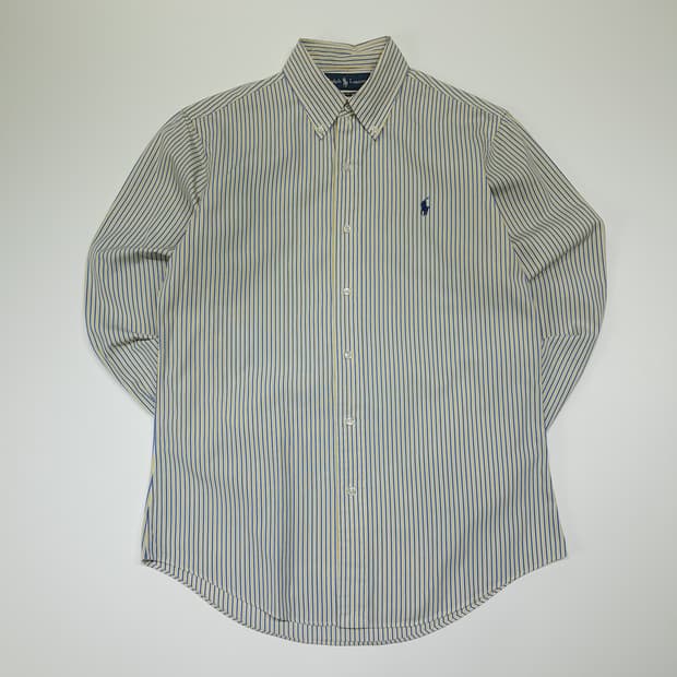 CL499 M 폴로 00s 코튼 멀티스트라이프 옐로우블루 셔츠 남방