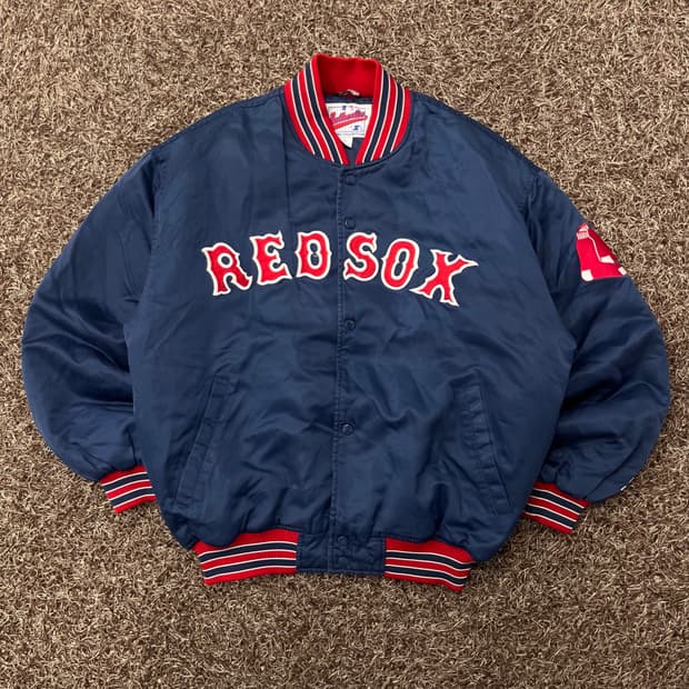 스타터 90s 레드삭스 스타디움 점퍼 바시티 자켓