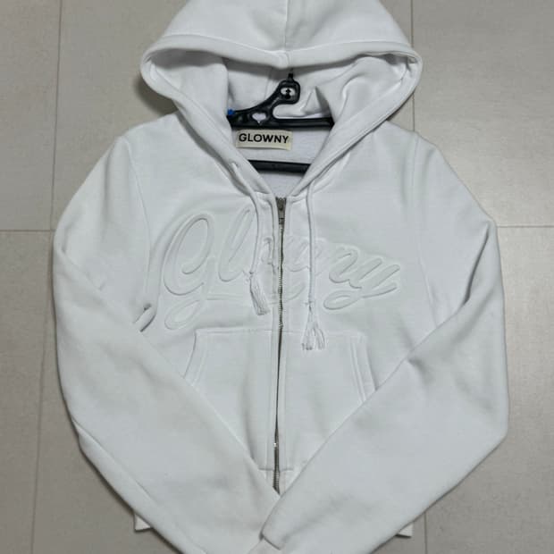 글로니 조던 피그먼트 크롭 후드집업