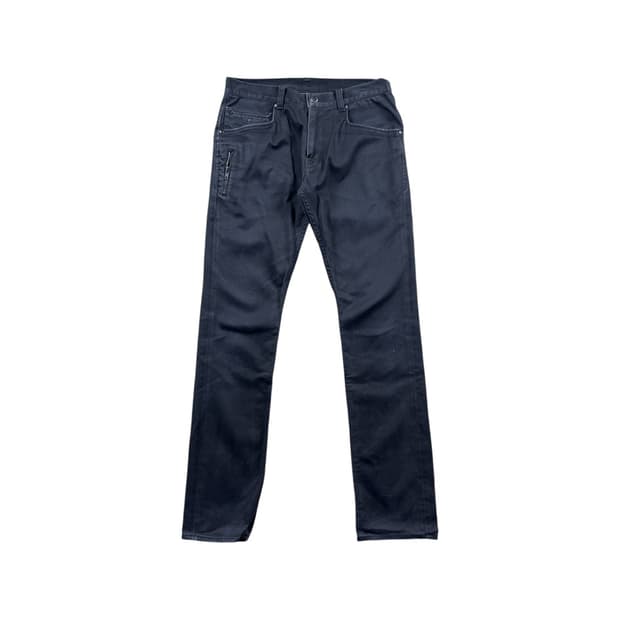 Vintage 지퍼 디테일 블랙 데님팬츠 