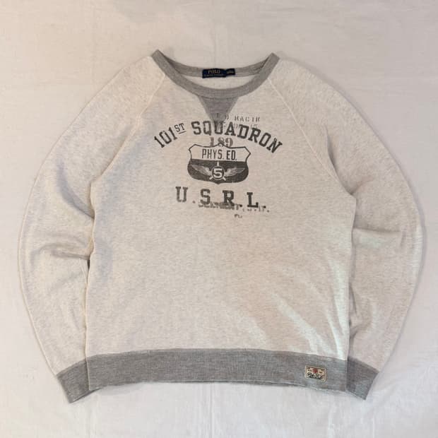 폴로 랄프로렌 USRL 스쿼드론 더블 V 스웻셔츠 그레이