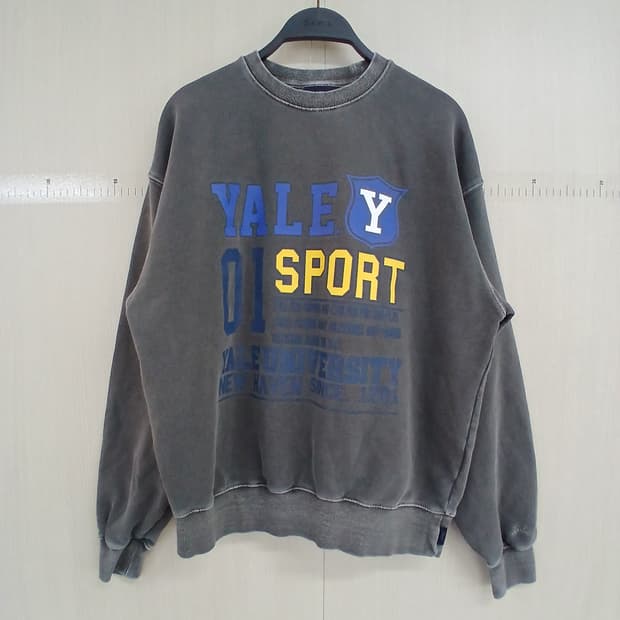 예일 YALE 스포츠 맨투맨 티셔츠 그레이