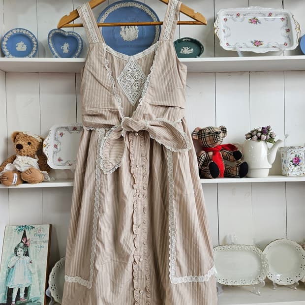 엑시즈팜(axes femme) 스트라이프 레이스 원피스