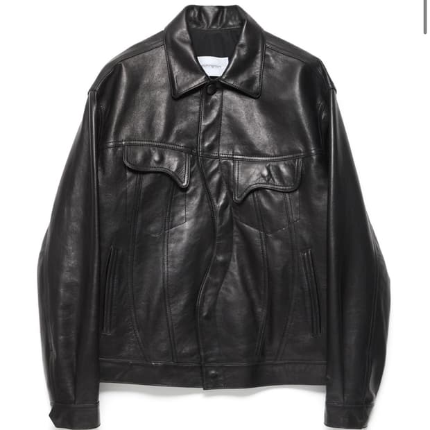 해칭룸 레더 트러커 자켓