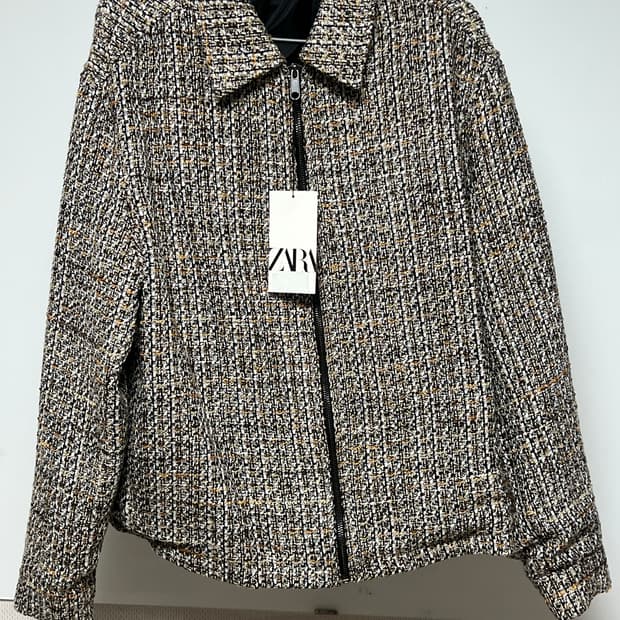 [새상품]자라 지퍼 스트럭처 오버셔츠 M(KR 95-100)