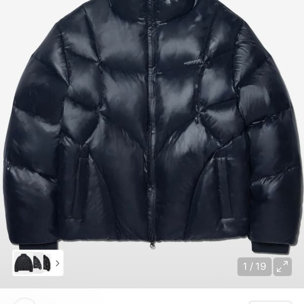 노매뉴얼 엘라 덕 다운 글로시 블랙