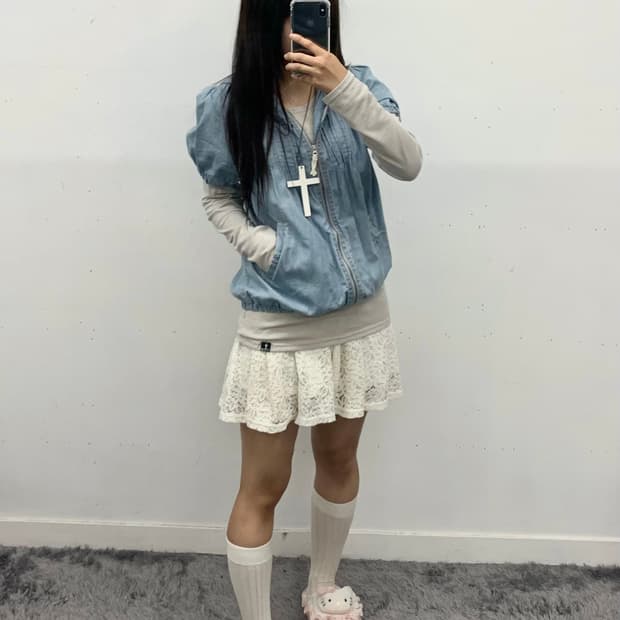 레이스 스커트