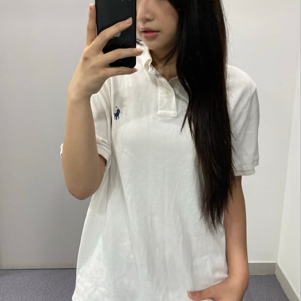 폴로 랄프로렌 신형 화이트 카라 티셔츠