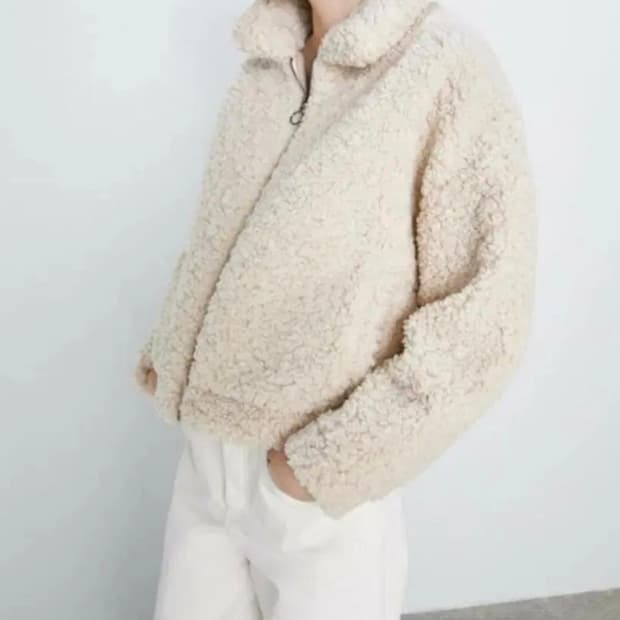 자라 zara 시어링 후리스 자켓