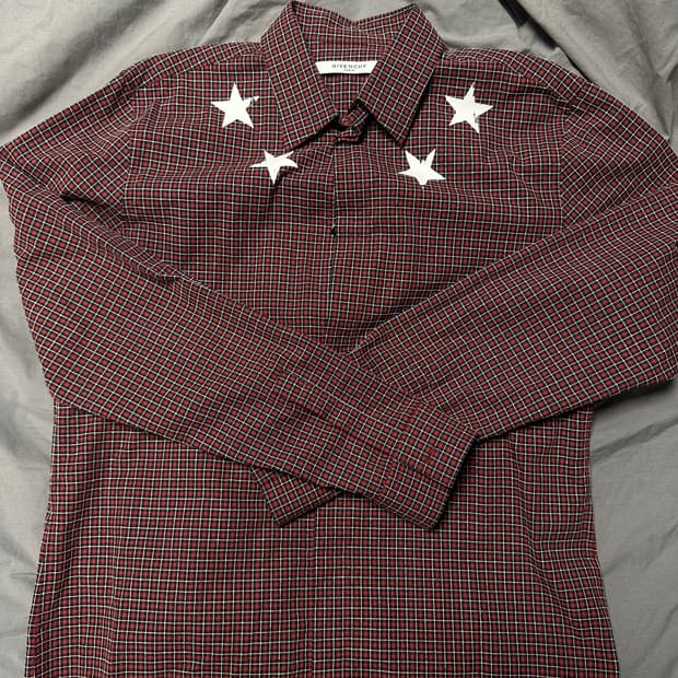 지방시스타 레드 체크셔츠 41
