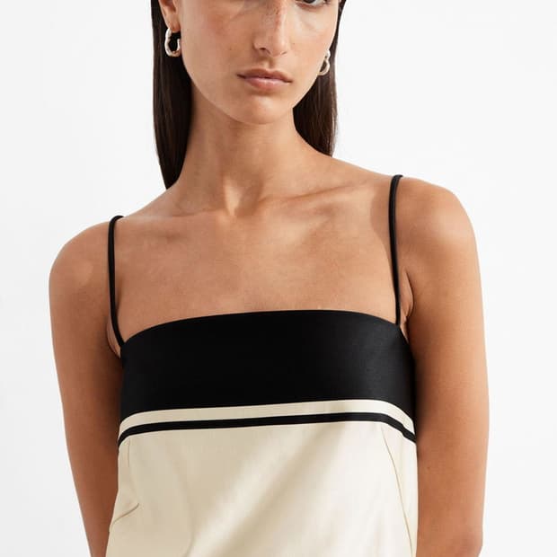 앤아더스토리즈 새틴 슬립 원피스