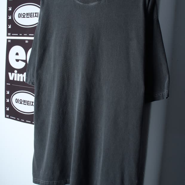 (XL-2XL) 퍼스텝 반팔 티셔츠 빅사이즈 피그먼트 그레이-H31954