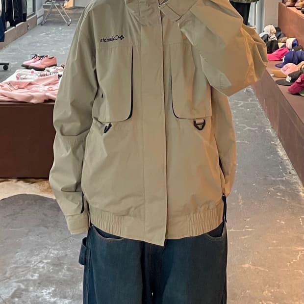 컬럼비아 고프코어 멀티포켓 하이넥 마운틴 바람막이자켓 H1852