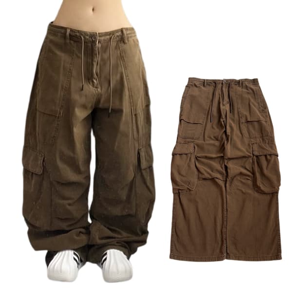 자라 멀티포켓 워크 와이드 카고팬츠