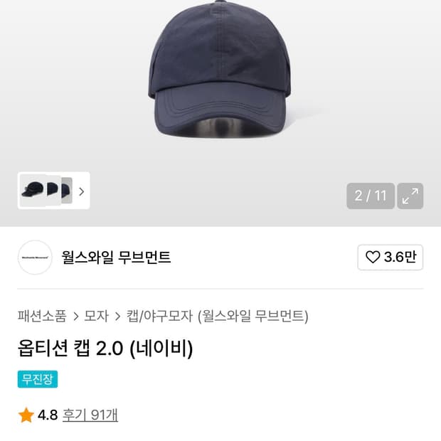 월스와일 무브먼트 옵티션 캡