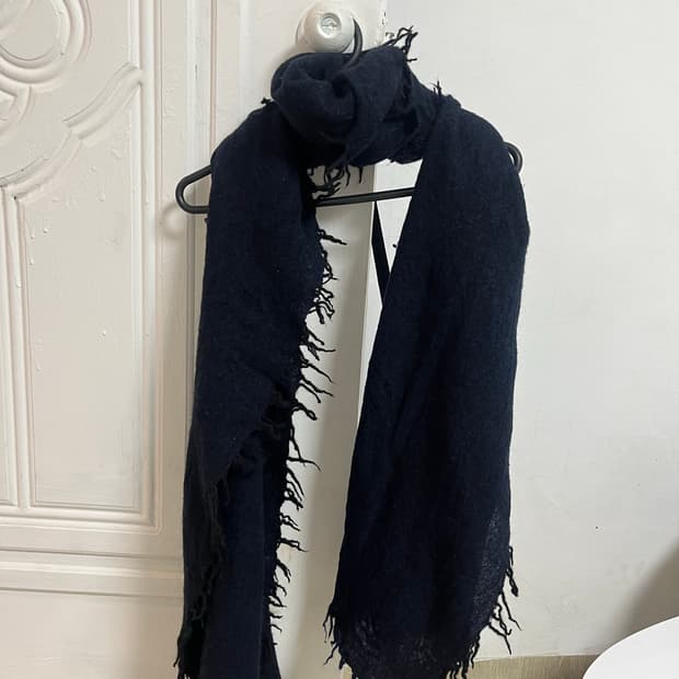 요지야마모토 뿌르옴므 프린지 울 머플러