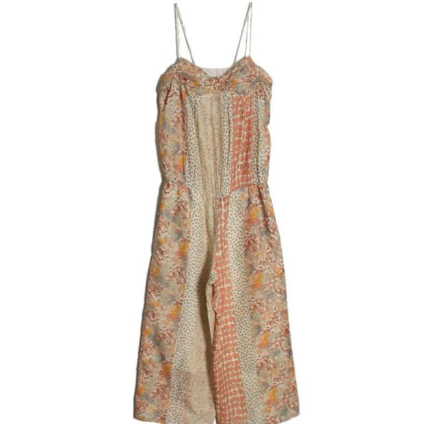 빈티지 에스닉 패턴 점프수트