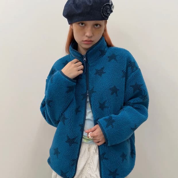 Star Fleece Jacket [Blue]