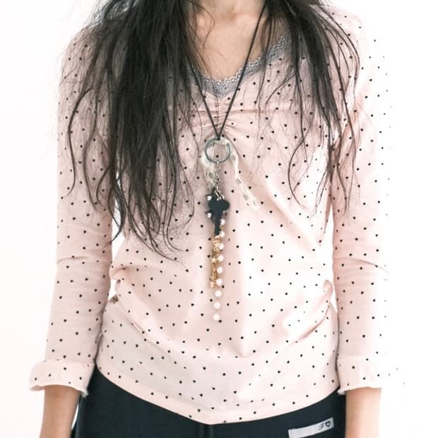 *구해요* 샵페어리 미니 하트 레이스 탑 라이트 핑크 구합니다