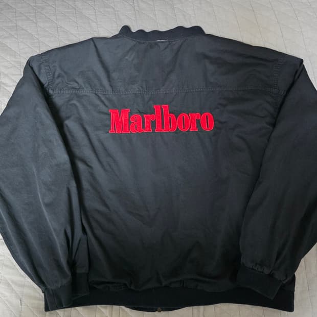 [XXL] 90s 빈티지 말보로 리버시블 봄버 자켓 블랙/레드 굿