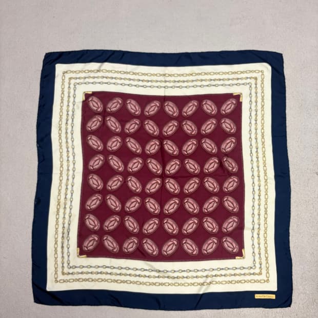 [정품] 빈티지 머스트 드 까르띠에 실크 스카프